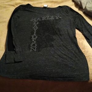 Harley-Davidson long sleeve thin blouse 2X